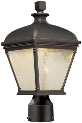 The Great Outdoors 72396-143C 1 Light LED Post Light from the Lauriston Manor Co, Oil Rubbed Bronze / Gold