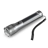 IFLYING Solar Powered Flashlight Aluminum Alloy Handheld Lamp Torch Outdoor Camping Rechargeable Flashlights