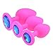 3 Pcs 3 Size Silicone Jeweled Anal Butt Plugs Anal Trainer Toys Hmxpls Sex Love Games Personal Massager for Women Men Couples Lover (Pink+Blue)