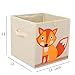Toy Storage Box Cube Origanizer for Kids Foldable Cloth Storage Bins Basket By Singles Day,13 inch (Fox)