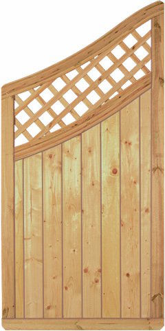 GreenSeason Lamellenzaun Prag B90 x H180/135 cm.