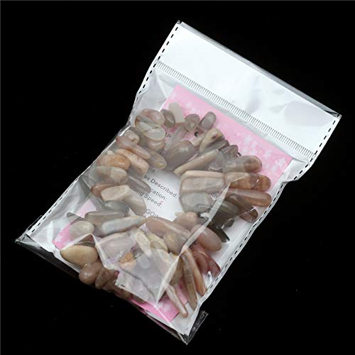 Oameusa Agate Chips 8-20mm Pink Moonstone Agate Beads Round Beads Gemstone Beads Loose Beads Agate Beads for Jewelry Making 15" 1 Strand per Bag-Wholesale