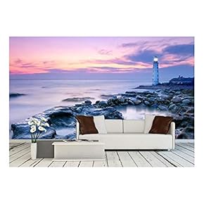 Lighthouse - Removable Wall Mural | Self-Adhesive Large Wallpaper - 66x96 inches