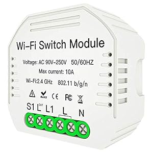 Smart WiFi Switch Relay for in Wall Light Switch, 3 Way Switches, Fans, Bulbs, Outlets etc. WiFi Enable APP Remote…