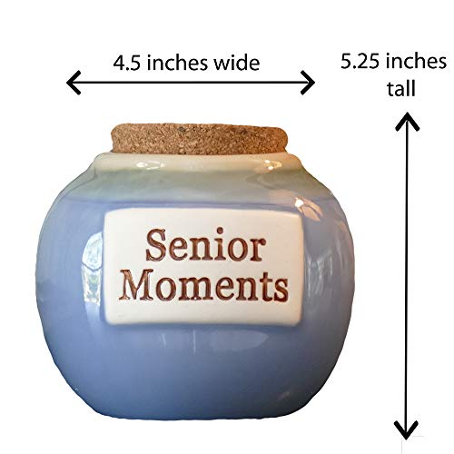 Tumbleweed Cottage Creek Funny Gifts Decorative Senior Moments Jar Funny Piggy Bank/Funny Ceramic Coin Bank Gag Gifts [Blue] - Thumbnail 4