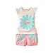 Timall Baby Kids Girls Sunflower Printted Vest+ Shorts 2pcs Outfits Set Clothes