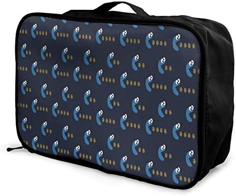 Women & Men Foldable Travel Duffel Bag Cookie Monster For Luggage Gym Sports