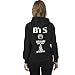 VANGULL Women Cotton Printed Pullover Hoodies Sweatshirts Vintage Spring Loose (L, Black)