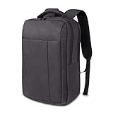 REYLEO Slim Business Laptop Backpack for Men Women for 14 inch Laptop Small College School Bag Water Resistant Work Rucksack Dark Grey RB11