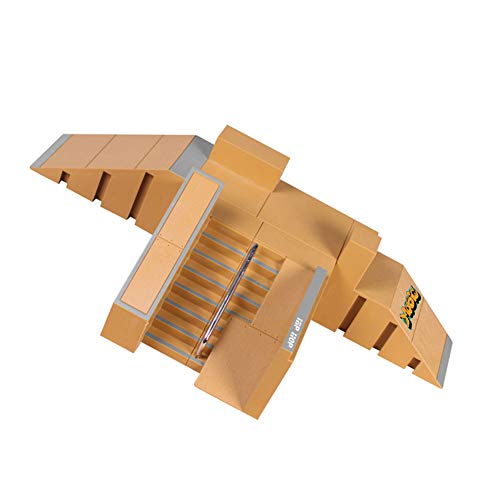 Naisidier Finger Skateboard Park Kit Mini Finger Skate Park Kit Ramp Parts with Finger Boards for Finger Skateboard Ultimate Parks Training Props Style-8091B 1Set