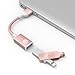 USB 3.1 Type A Male to A Female Adapter / Connector Cable In Favorite Apple, PC & Device Colors, Aluminum Body, 13cm Tangle Free Braided Cord For Charging, Data Transfer by Adam Elements - Rose Gold