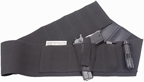 AUACE Multifunction Tactical Gear Concealed Carry Holsters Gun Holsters,Adjustable Belly Band Pistol Holster With Double Magazine Pouches Fit Both Hands