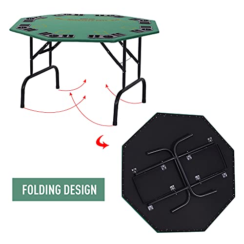 Soozier-47-8-Player-Folding-Octagon-Poker-Table-Blackjack-Poker-Game-with-Cup-Holders