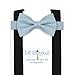 Dusty Blue Bow Tie and Light Grey Suspenders