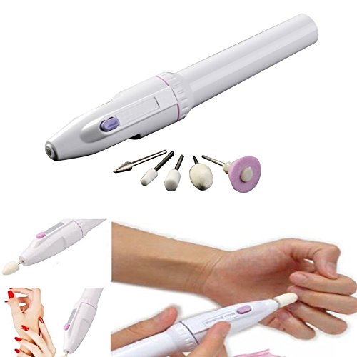 Carejoy 5 in 1 Professional Nail Trimming Kit Electric Salon Shaper Manicure Pedicure Set Kit Automatic Nail Polish Tools
