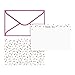 Graphique Neon Dots Flat Notes, Polka Dot Pattern Note Card Stationery w/ Cursive 