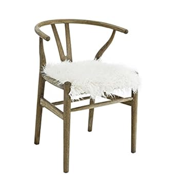 Riverbay Furniture Wishbone Chair in Brown and Gray Washed