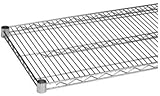 Wire Shelf with 4 Plastic Clips Shelving Unit Add-on [Set of 2] Finish: Chrome, Size: 1" H x 48" W x 21" D