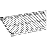 Wire Shelf with 4 Plastic Clips Shelving Unit Add-on [Set of 2] Finish: Chrome, Size: 1" H x 48" W x 21" D