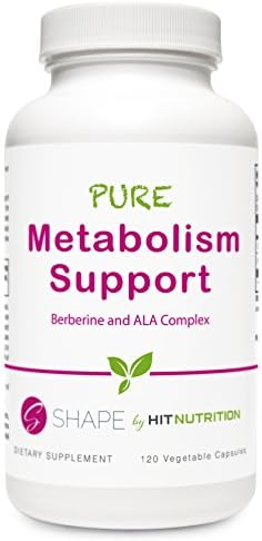 HIT Shape Pure Metabolism Support, Improved Cardiometabolic Health with Alpha Lipoic Acid (ALA) and Berberine, 120 Vegatable Capsules
