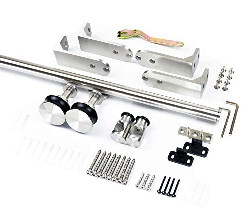 Diyhd 6 6ft Stainless Steel Ceiling Mount Sliding Barn Door