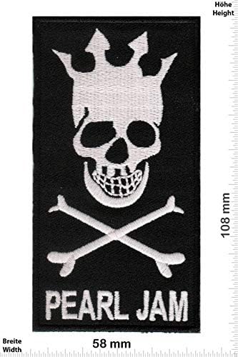 Pearl Jam - Skrull Silver Embroidered Patch Iron on Applique Souvenir Accessory