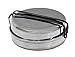 Texsport 5 pc Stainless Steel Camping Cookware Outdoor Mess Kit