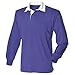 Front Row Mens Long Sleeve Sports Rugby Shirt - XX-Large / Chest 46 - 48in - Navy