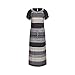 Chicwe Women's Plus Size Printed Raglan Sleeves Maxi Dress with Waist Belt - Casual Party and Work Dress