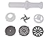 TMS Electric 2.6 HP 2000 Watt Industrial Meat Grinder Butcher Shop 3 Cutting Blades (White)
