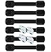 BabyKeeps Child Safety Locks - Latches to Baby Proof Cabinets, Drawers, Appliances - No Drilling - Plus Extra 3M Adhesive Included - Adjustable Length (Black)