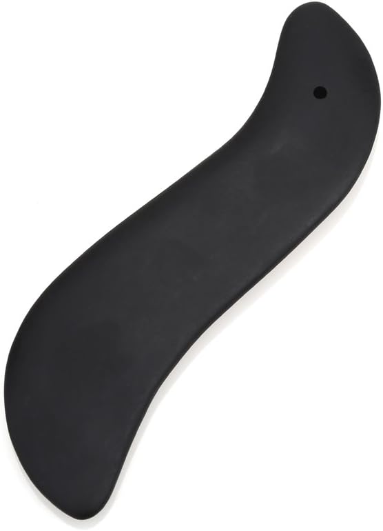 Windfulogo Hand Made S Shape Guasha Scraping Massage Tool Natural Bian Stone Gua Sha Board for SPA Acupuncture Therapy on Face, Back, Neck,Shoulder