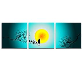 for Living Room Bedroom Home Artwork Charming Moonlit...