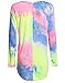 Romwe Swing Tunic Tops Long Sleeve Loose Fit Tie Dye Tee Tshirt
