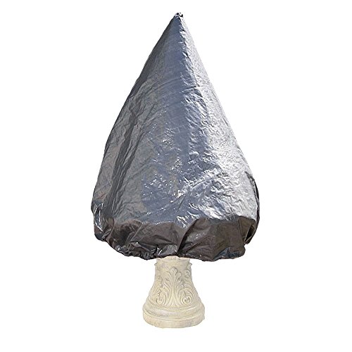 Sunnydaze Outdoor Fountain Cover for Medium Tiered Water Features, Waterproof and Weather Resistant, Grey, 63 Inch High x 49 Inch Diameter