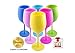 SILICLASS Silicone Wine Glasses With Stem - set of 6 Unbreakable Outdoor Wine Glasses - BPA free - Great Gift idea - Dishwasher safe - For Travel, Camping, Picnic, Pool, Beach, Yacht, Parties