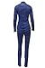 Pink Queen Women Sexy Bodycon 2 Piece Gym Set Running Tracksuits Navy Blue, XL