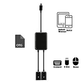 TUSITA 2-Port Micro USB Hub for Fire TV Cube - USB 2.0 OTG Splitter Adapter for Raspbian Raspberry Pi 2 3 Zero W,Windows,Android Smart Phone Tablet,Linux