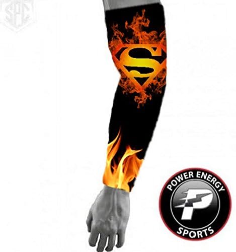 Sports Compression Arm Sleeve (SM) - Superhero Superman Flames