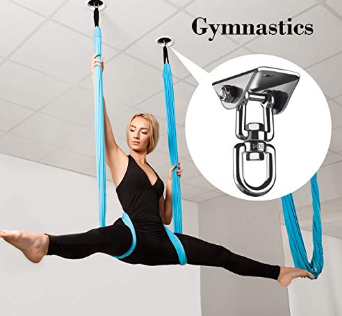 ABSOFINE Deckenhaken 450KG Kapazität 360°Drehen Premium Edelstahl Schaukelhaken Aufhängung Haken mit Verlängerungskette… – Bild 8