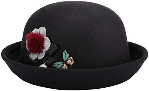 big round black hat