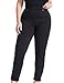 Chicwe Women's Stretch Plus Size Pull On Skinny Pants With PU Waist Trim US14-26