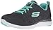 Skechers Sport Women's Flex Appeal 2.0 Fashion Sneaker, Black/Turquoise Knit, 8 M US