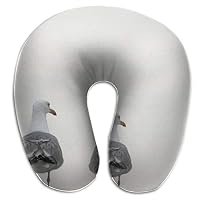 KIENGG Pigeon Family U Shaped Neck Pillow Case Memory Foam,Novelty Travel Rest Pillow Pain,Breathable Soft Comfortable Adjustable