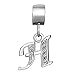 Third Time Charm Dangle H Letter Initial Charm Clear Alphabet Beads For Charm Bracelets