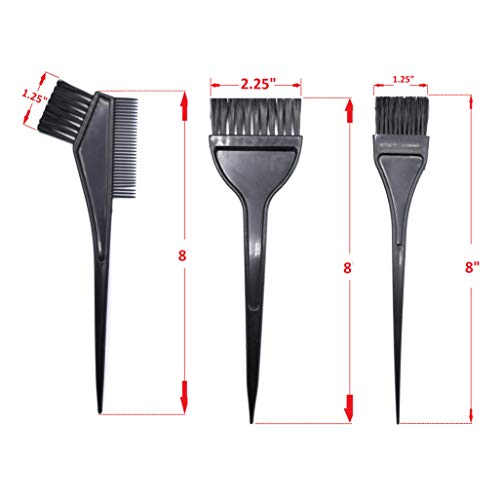 JVLM Home 4 Pieces Professional Salon Hair Coloring Dyeing Kit (Dye Brush & Comb/Brush/Bowl/Tint Tools)