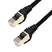 BUSOHE Cat 8 Ethernet Cable 10 FT 2-Pack, 40Gbps 2000MHz Cat8 High Speed Flat Internet Network Patch Cord, SFTP Shielded LAN Wire with Gold Plated RJ45 Connector for Outdoor Indoor - 10FT Black