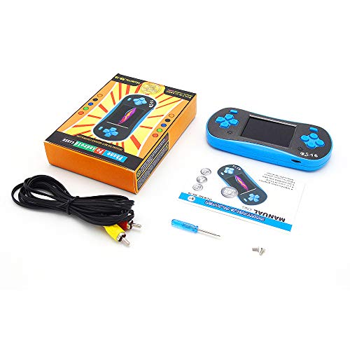 Umiwe RS-1 Retro Handheld Game Console with Built in 260 Games 2.5" 8-Bit LCD Portable FC Arcade Video Game Player for Kids Adults (Blue)