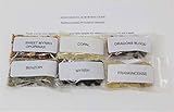 Rainbowrecords239 Resin Incense Sampler Set of 6: Frankincense - Myrrh - Opoponax - Benzoin - Copal - Dragons Blood