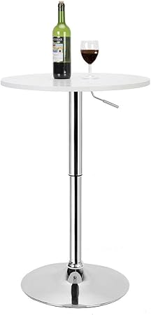 Ebtools Table Haute De Bar Hauteur Reglable 90 Ou 105 Cm O 60cm Mange Debout Table Bistrot Table De Bar Stable Table Haute Design Pour Cuisine Maison Jardin Terrasse Amazon Fr Cuisine Maison